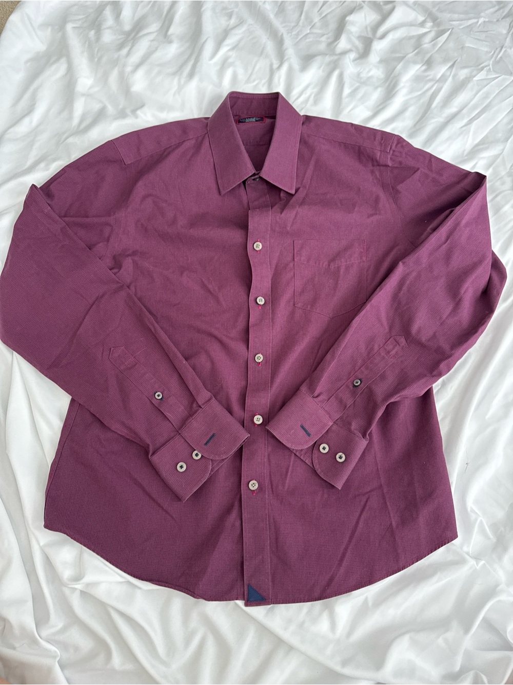 UNTUCKit Men's Long-Sleeve Button-Down Shirt in Plum